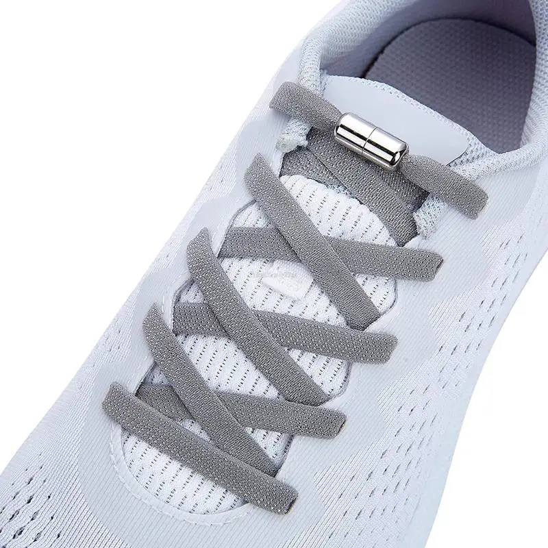 1Pair No Tie Shoe Laces Elastic Shoelaces Sneakers Quick Tieless Shoelace Kids Adults Flat laces Rubber Bands for Shoes