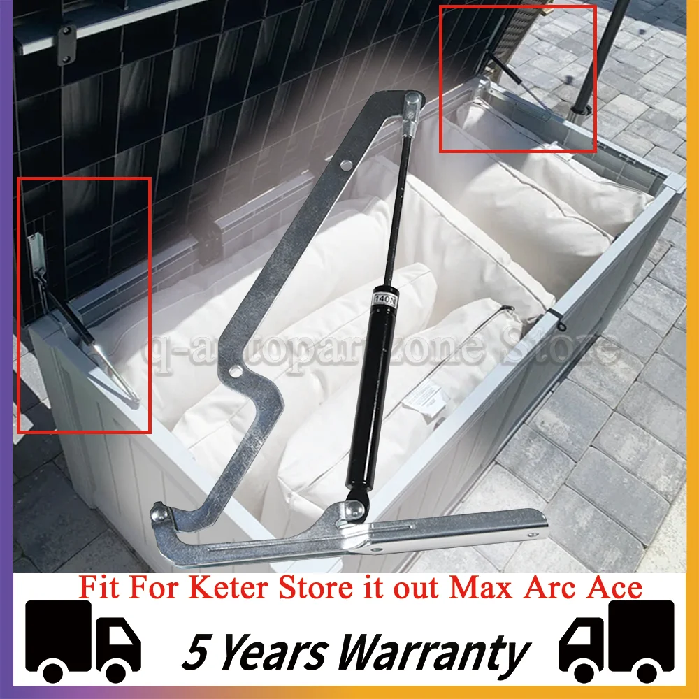 WLPS Hinge Replacement for Keter Max Arc Ace Hydraulic For Piston Lift Garbage Can Box For Keter Store-It Out Deck Box