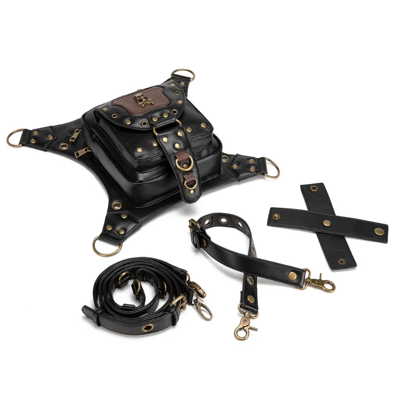 Chikage Rock Punk One torba na ramię Crossbody modowa czaszka na zewnątrz Casual piterek Unisex zestawy w talii