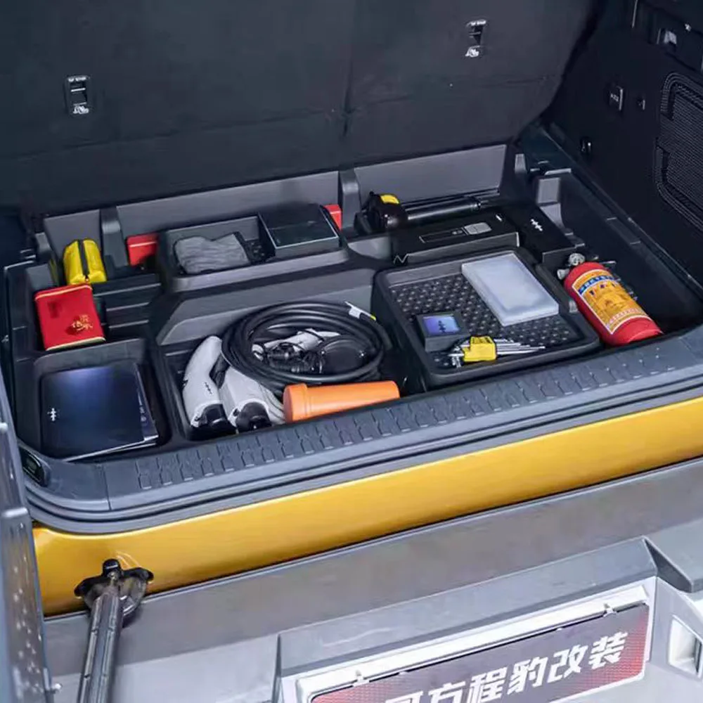 For BYD Formula Leopard 5 2024 2025 Multi Functional Car Interior Storage Box Under The Trunk Hidden Storage Box Car Accessories