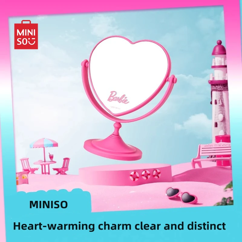 

MINISO Барби дневной свет сияющая серия Любовь двустороннее зеркало для макияжа вертикальное зеркало для макияжа детская игрушка подарок на день рождения