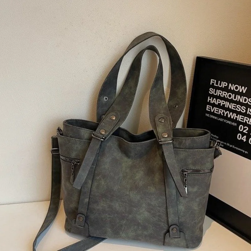 

Модная модная дизайнерская парижская кожаная сумка, элегантная, большой вместимости и минималистский уникальный вид