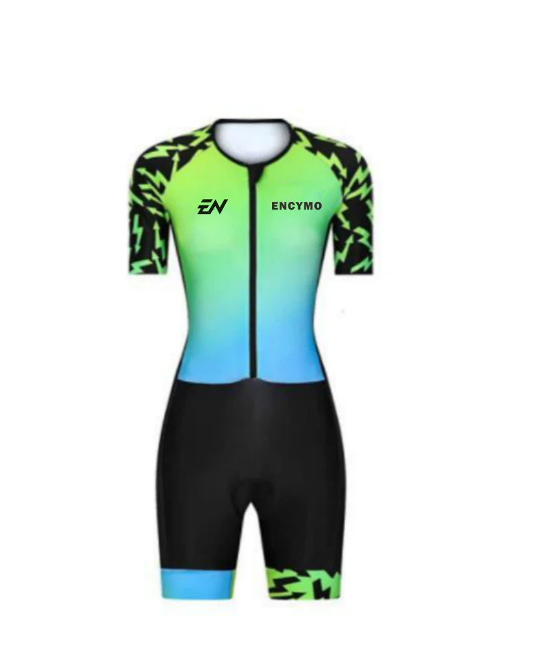 NEW ENCYMO Skin Suit One Piece Tights Clothing Cycling Triathlon Skinsuit Sets Maillot Ropa Ciclismo Gel MTB Bicycle Jersey