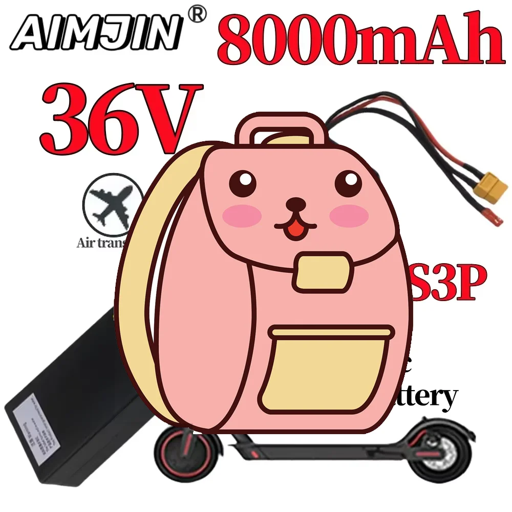 

10S3P 500W Battery 36V 8000mAh Electric Scooter Lithium Battery Pack, with JST+XT60 Connector For Electric Scooter Batt