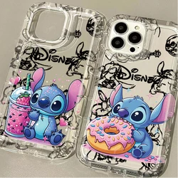 Disney Stitch Eat Donut Case for Samsung Galaxy S24 Ultra S23 S22 S21 FE S20 Plus Note 20 10 Pro A34 A54 A33 A53 Silicone Cover