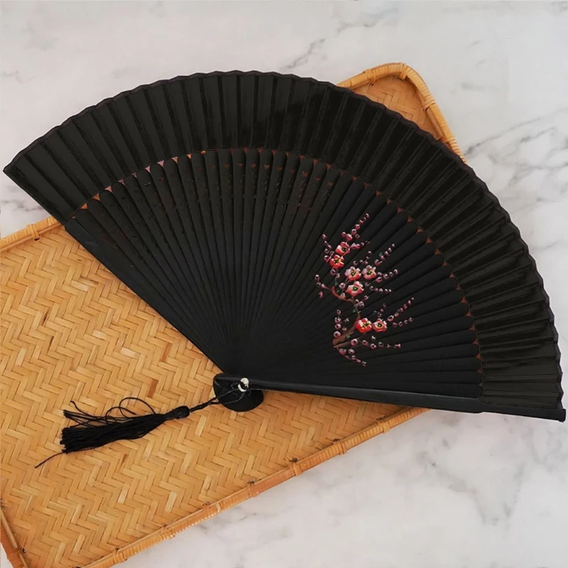 Elegant Hand Dance Fans for Women Festival Gift Performances Wedding Decoration