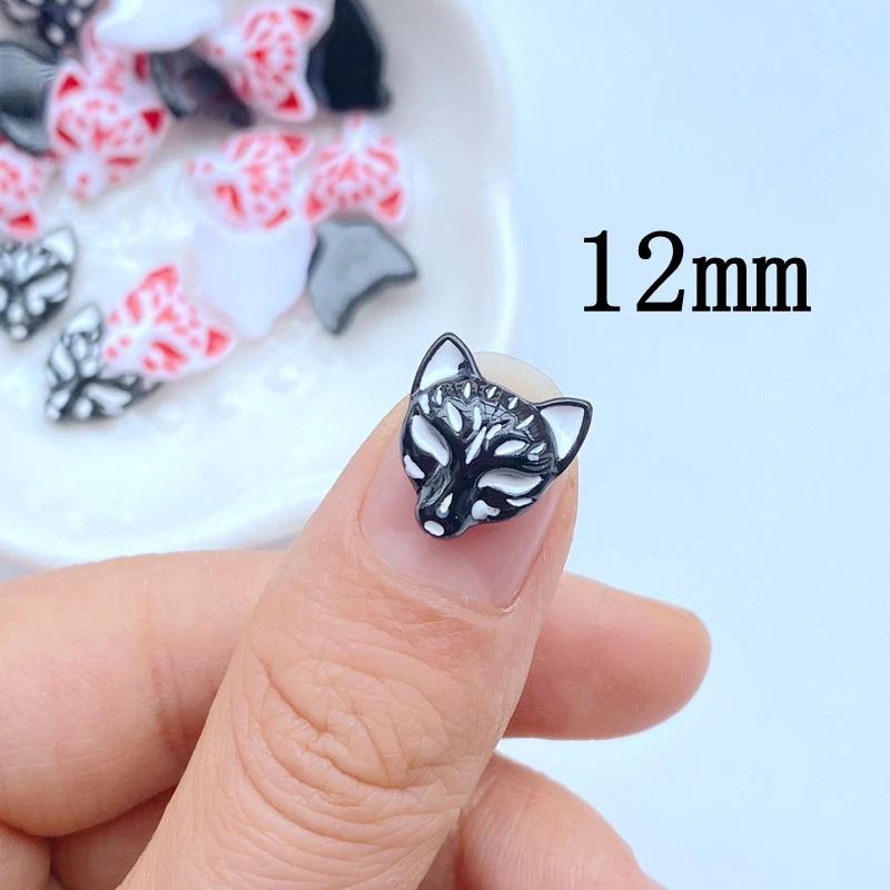 20Pcs New Cute Mini 12mm Mixed Mask Resin Nail Parts Accessories Kawaii DIY Nail Art Decoration