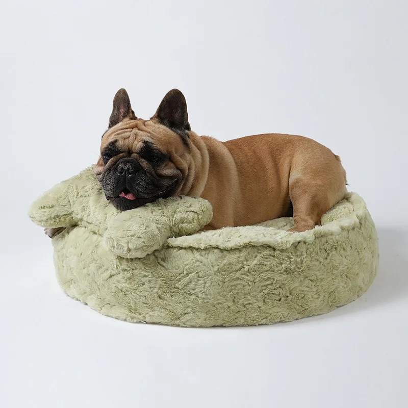 Pet nest pad universal in all seasons removable and washable rabbit velvet thickened cloud comfortable pillow cat nest dog bed