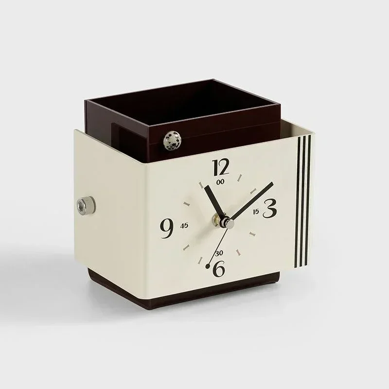 Entrance ornament, living room desktop clock, desk creative storage clock ornament