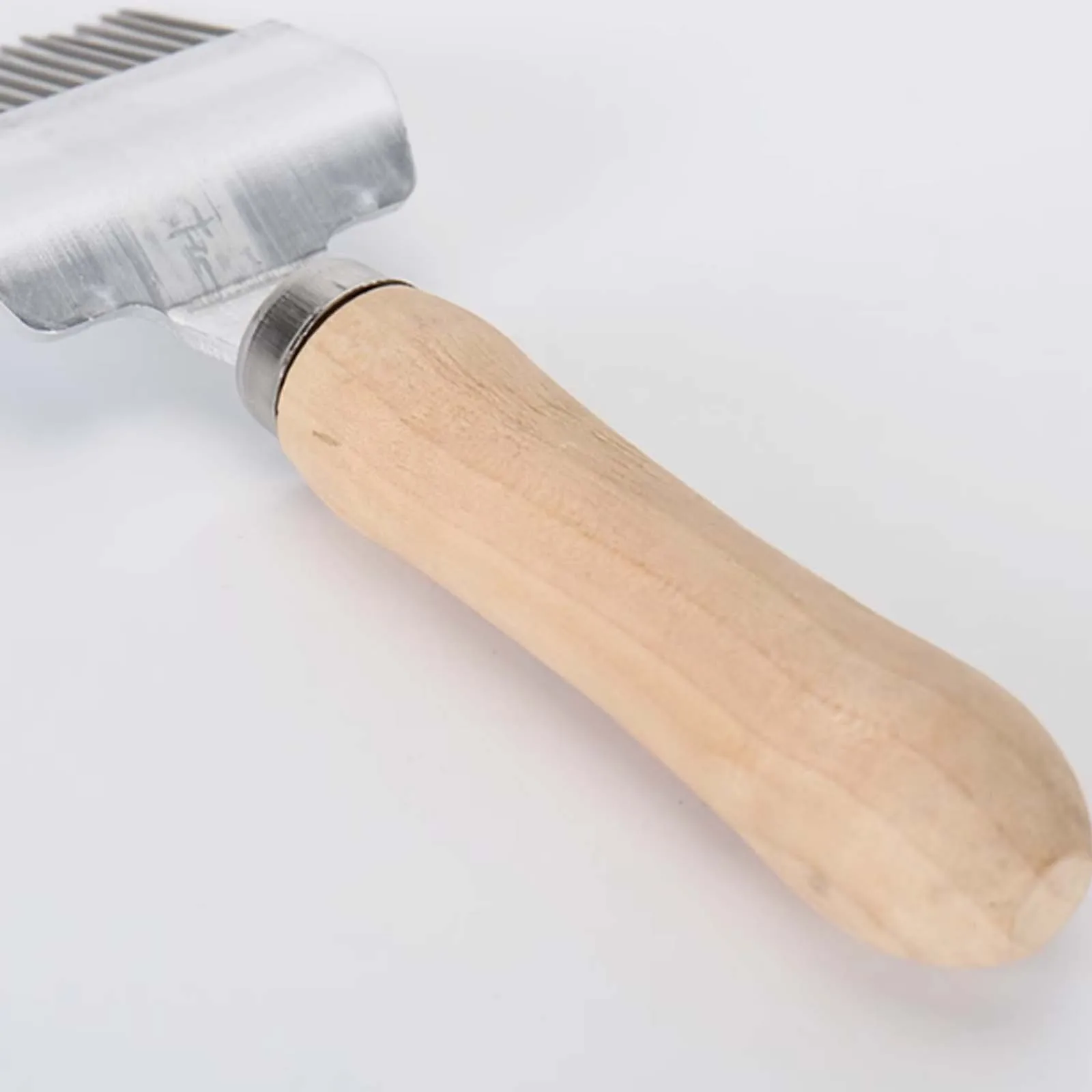 مشط تفريغ العسل من الفولاذ المقاوم للصدأ مكون من 17 دبابيس، مقبض خشبي لمربي النحل وشوك قطع العسل الأساسية