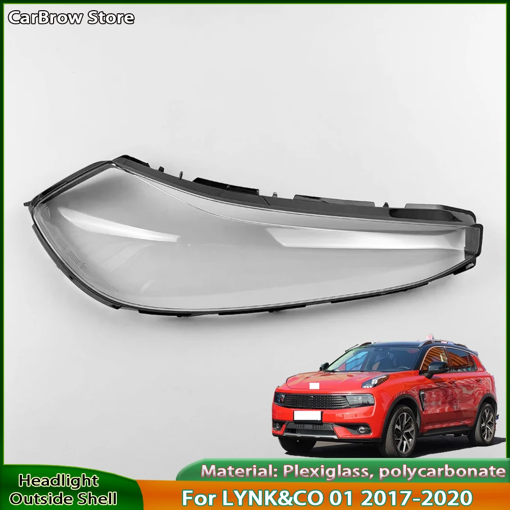 

Headlamp Shell Plexiglass For LYNK&CO 01 2017 2018 2019 2020 Front Headlight Cover Transparent Lampshade Lamp Lens