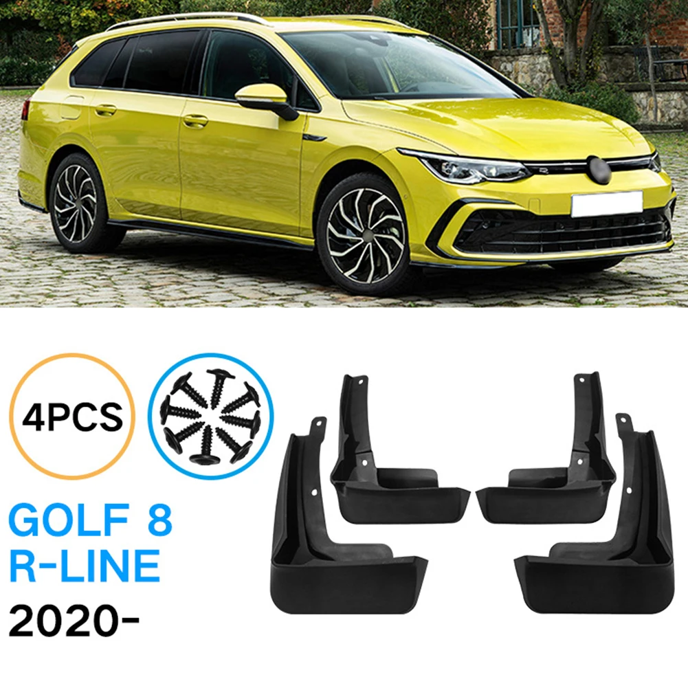 

4Pcs Car Mud Flaps Guards Mudguards With Screws Set Front And Rear Wheel Body Protection Compatible For Golf 8 2020-2023