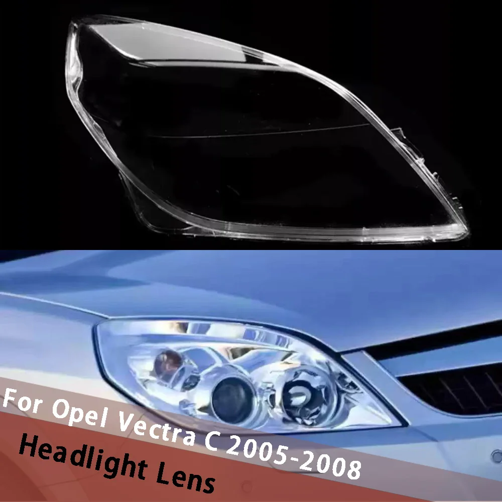 Für Opel Vectra C 2005-2008 Scheinwerfergehäuse Transparente Abdeckung Scheinwerferglas Ersatz für Original-Lampenschirm Plexiglas