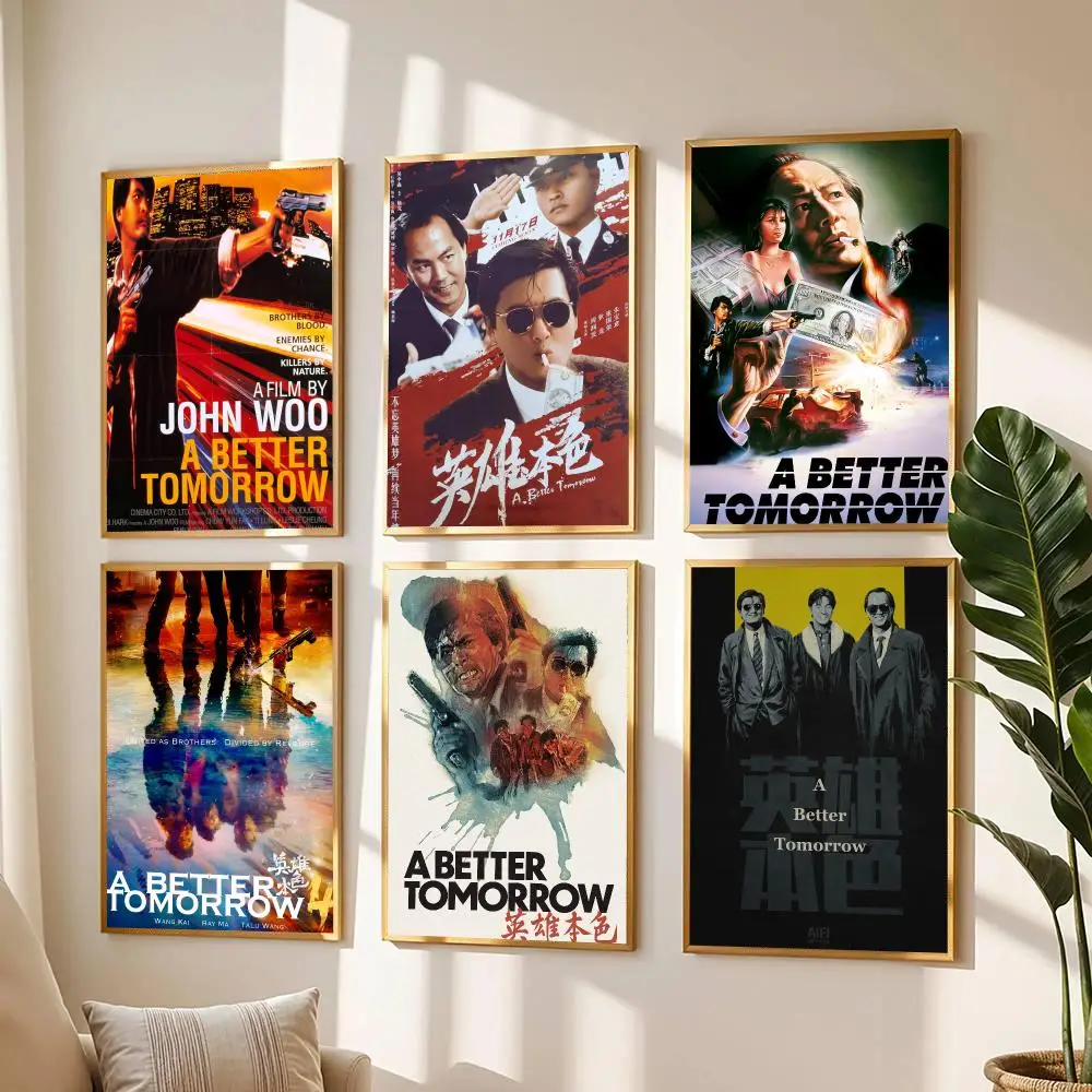 classic movie A-A Better Tomorrow-W Poster Modern Wall Decal for Living Room Cafe Office Bar and Bedroom