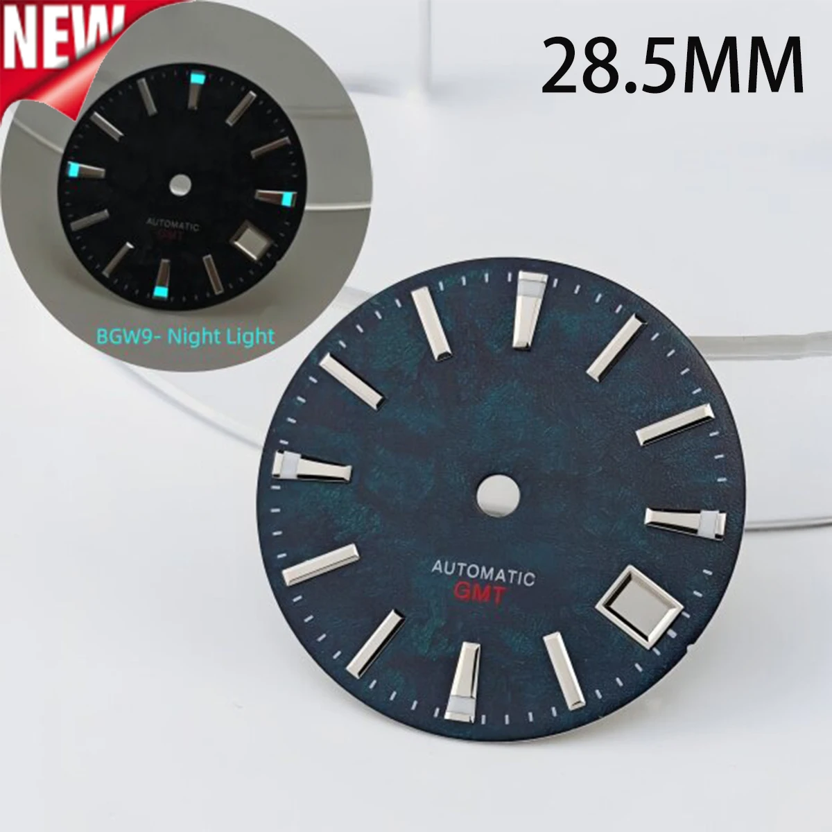 BGW9 Case Mod Parts for Grand Seiko NH35/36/34 28.5mm No logo Sports GMT Sunburst 3D Watch Dial Spring Drive Automatic Movement