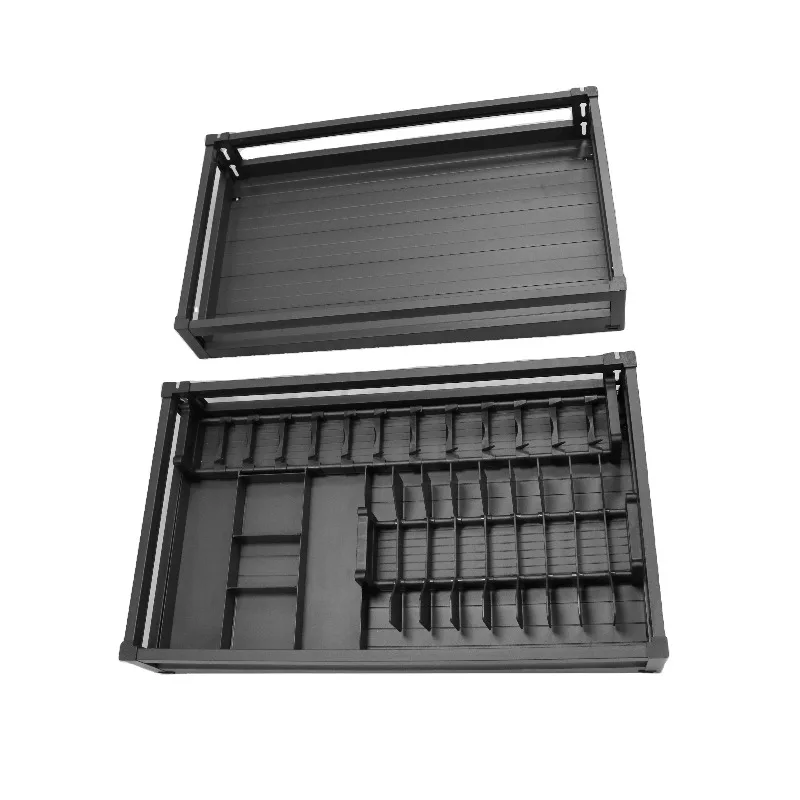 Aluminum Alloy Cabinet Pull Out Basket Drawer Basket with Soft Close Function Drawer 2nd Floor Kitchen Basket