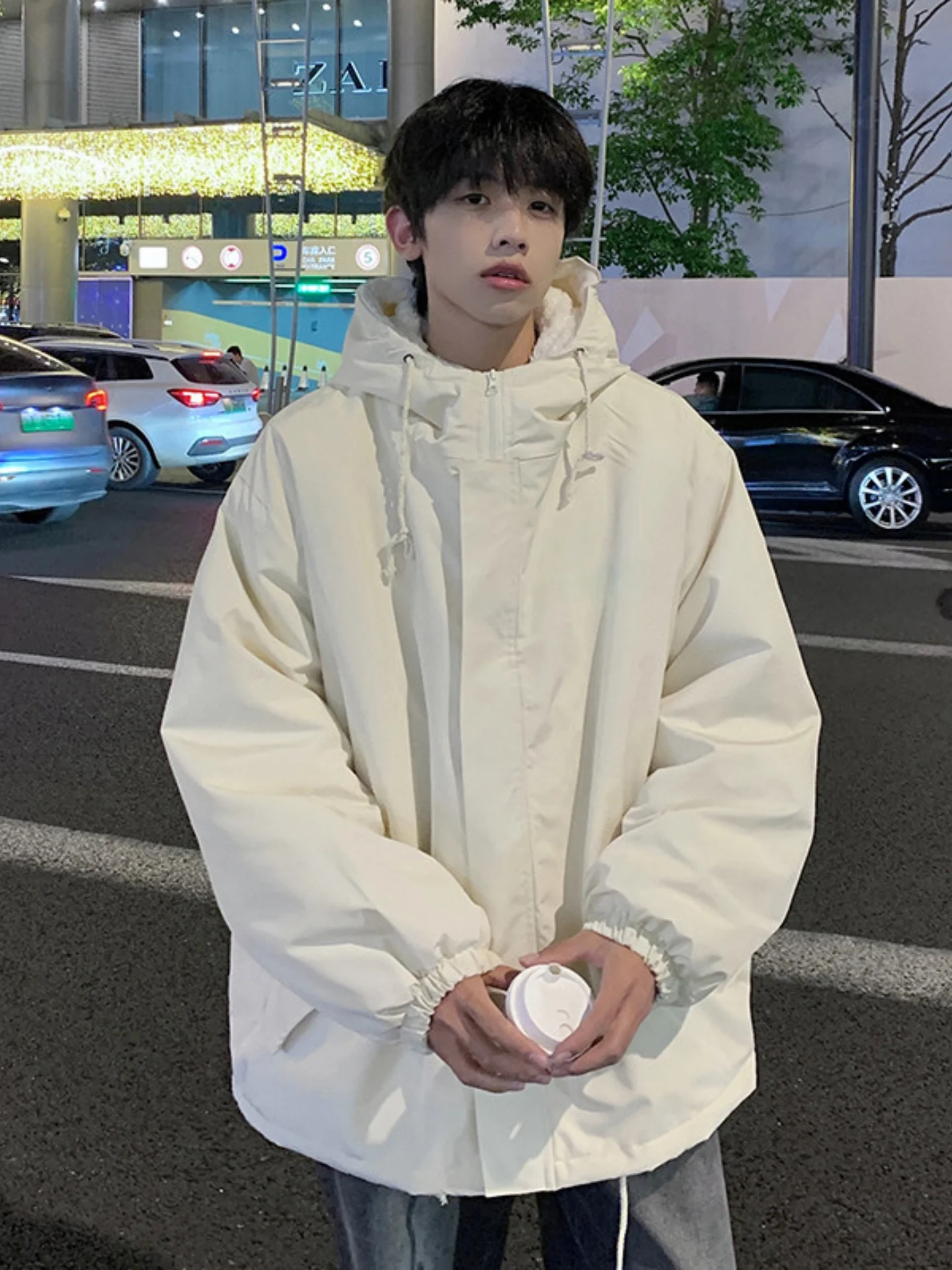 

Мужская утепленная зимняя хлопковая куртка-пуховик, повседневная, прочная, водоотталкивающая, молодежная, модная, на молнии, длинное пальто