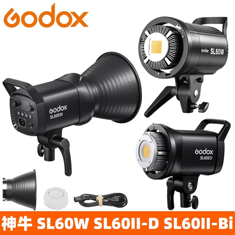 

Godox SL60W SL60IID SL60IIBi Светодиодный светильник для фотосъемки COB Заполняющий свет Видеосвет Непрерывный светильник Bowens Кронштейн Студийная видеозапись