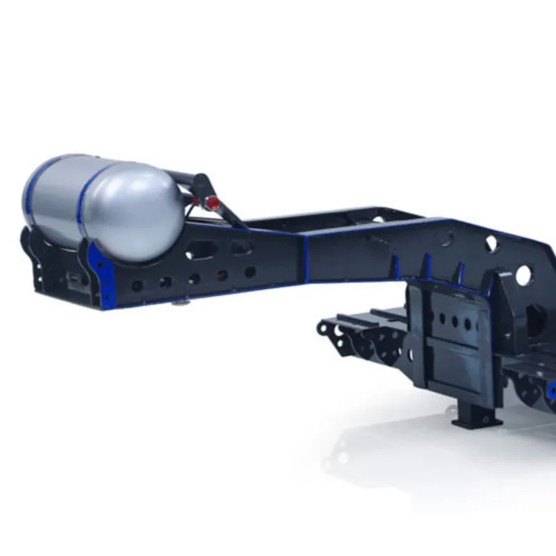 

1/14 2 Axles 41.3Inches Long Extended Gooseneck Low Flatbed Trailer for TAMIYA RC Tractor Truck Radio Control Digger Loader Toy