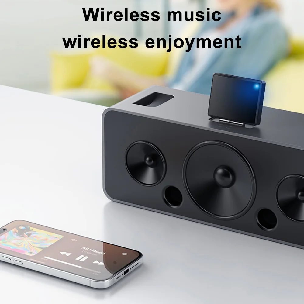 30 Pin Bluetooth 5.4 Audio Receiver A2DP Music Mini High Quality Wireless Adapter For IPhone IPod 30 Pin Jack Analog Speaker