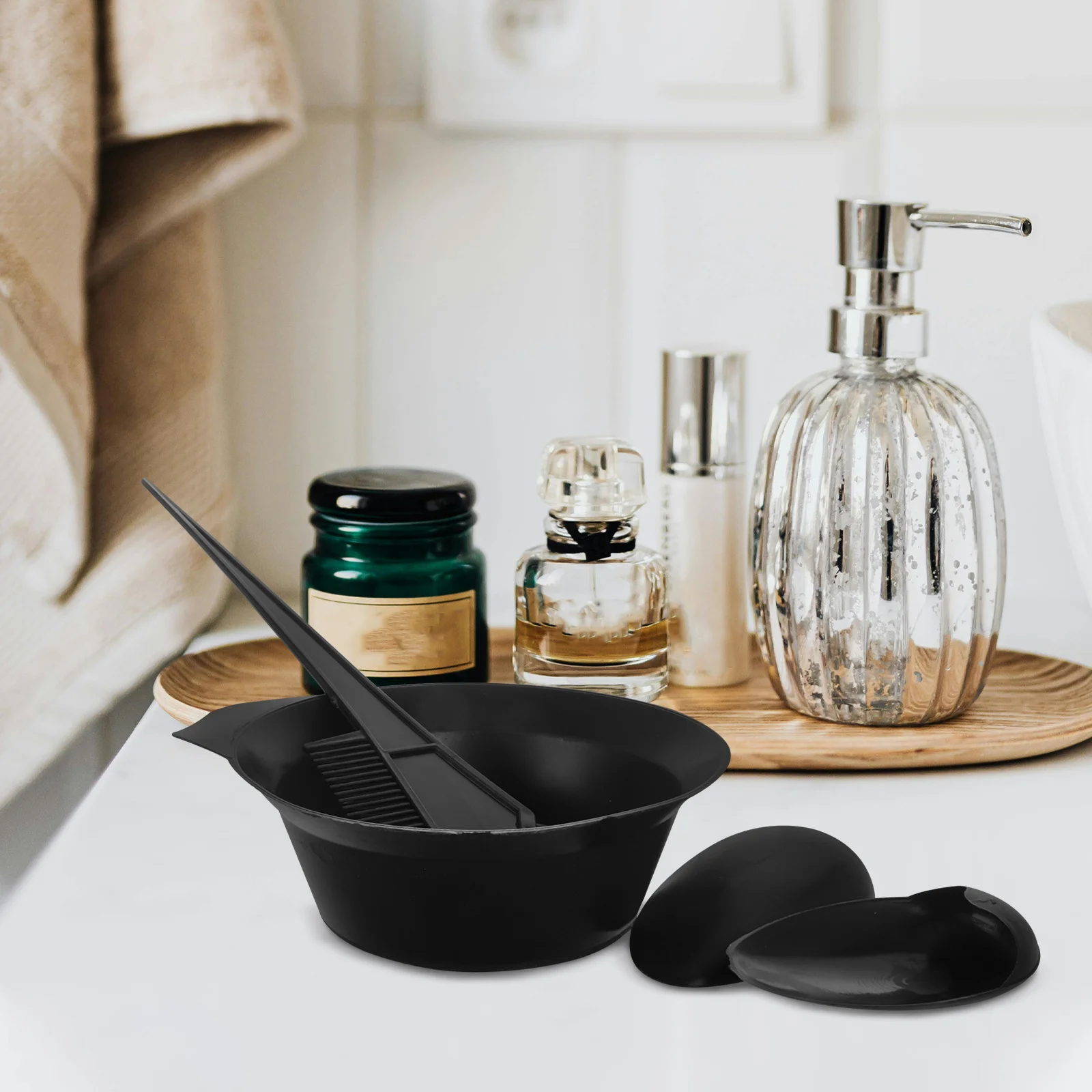 10 set Hair Dye Kit All In One Coloring Tools Set With Cape Gloves Ear Covers For Home Salon Use Hair Tinting Bowl Brush Comb