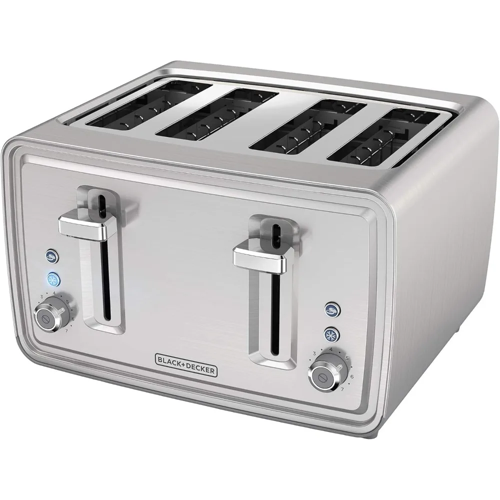 

4-Slice Extra-Wide Toaster, 7 Shade Settings,Pull-Out Crumb Trays,Stainless Steel