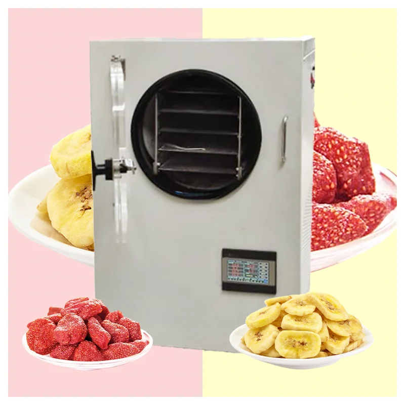 1-8kg Vacuum Fruit Freeze Drying Dried Machines Mini Vegetables Lyophilizer Food Freezer Dryer