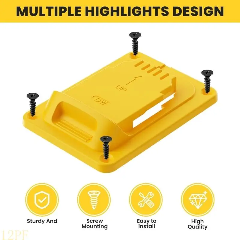 12PF 5Pcs/Pack Lightweight ABS Wall Mount Holder For 18V Batteries Workshop And Garages Efficient Workshop Management System