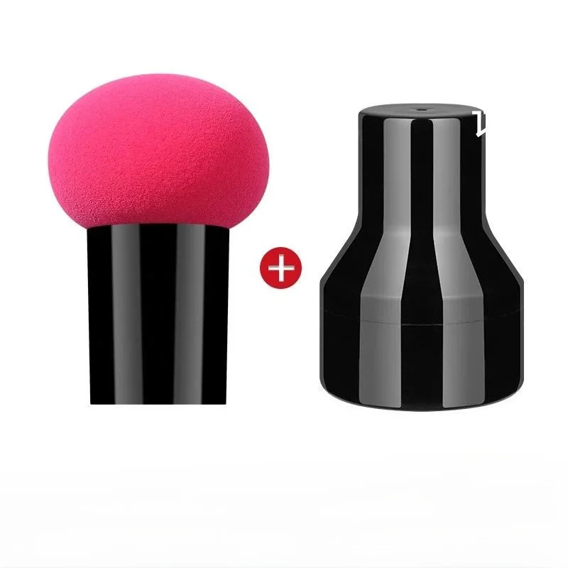 Esponja de maquillaje reutilizable con forma de seta, aplicador de esponja para maquillaje, maquillaje delicado portátil sin polvo para piel pegada
