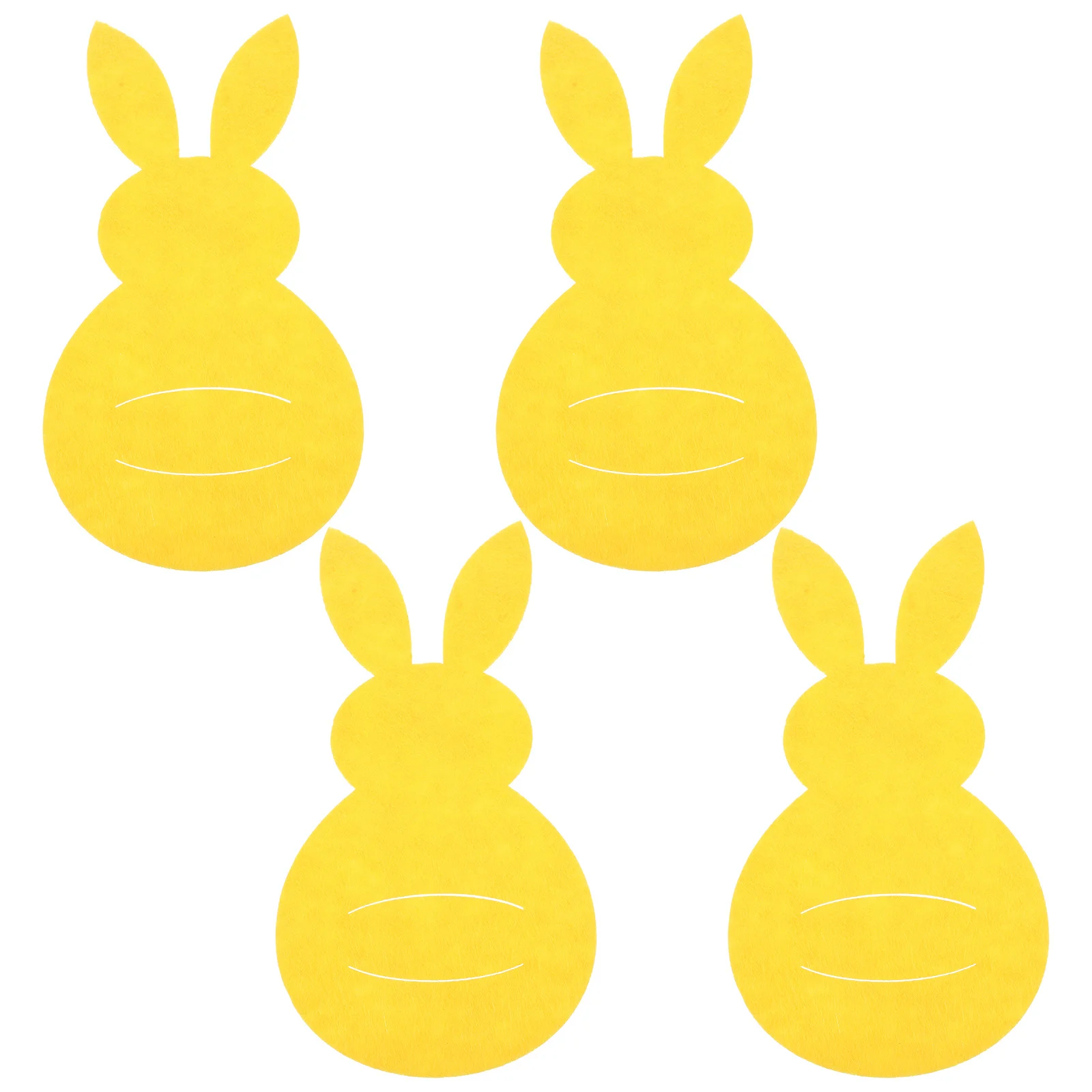 

4Pcs Easter Bunny Cutlery Bags Fork Spoon Pouches Easter Tableware Holder Party Decor Dining Table Accessories