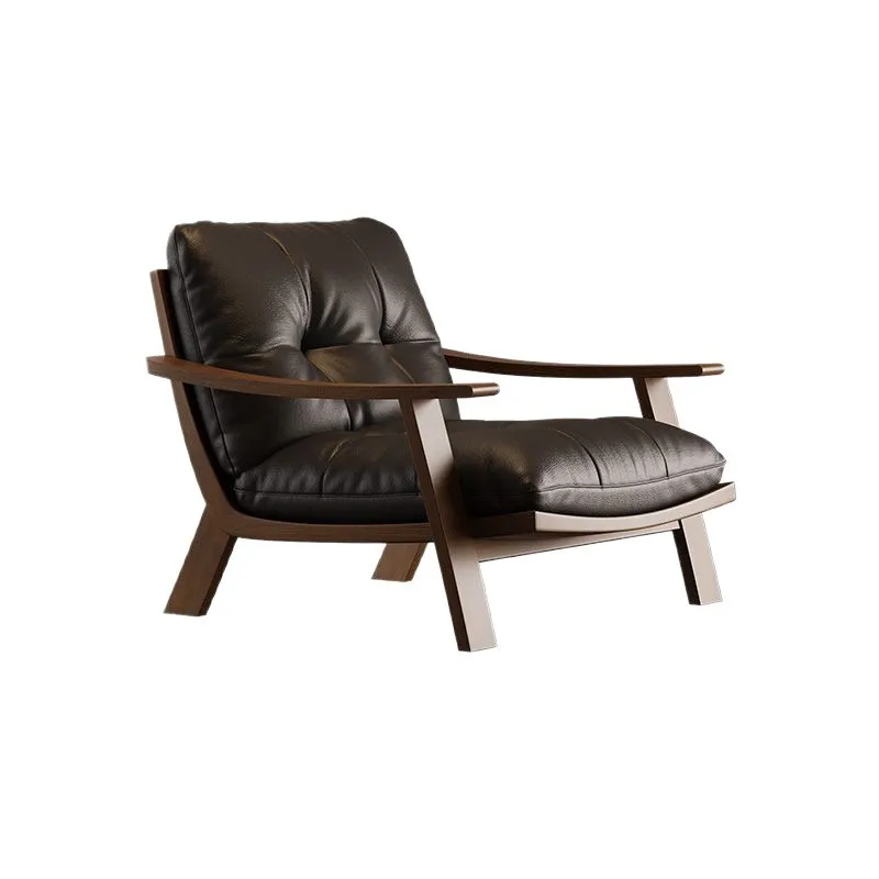 LTT medieval solid wood leisure chair retro single sofa chair living room lazy sofa recliner
