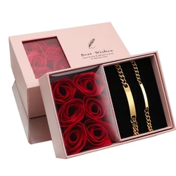 Rose Gift box  13.7*9.6*5CM    Bracelet not included