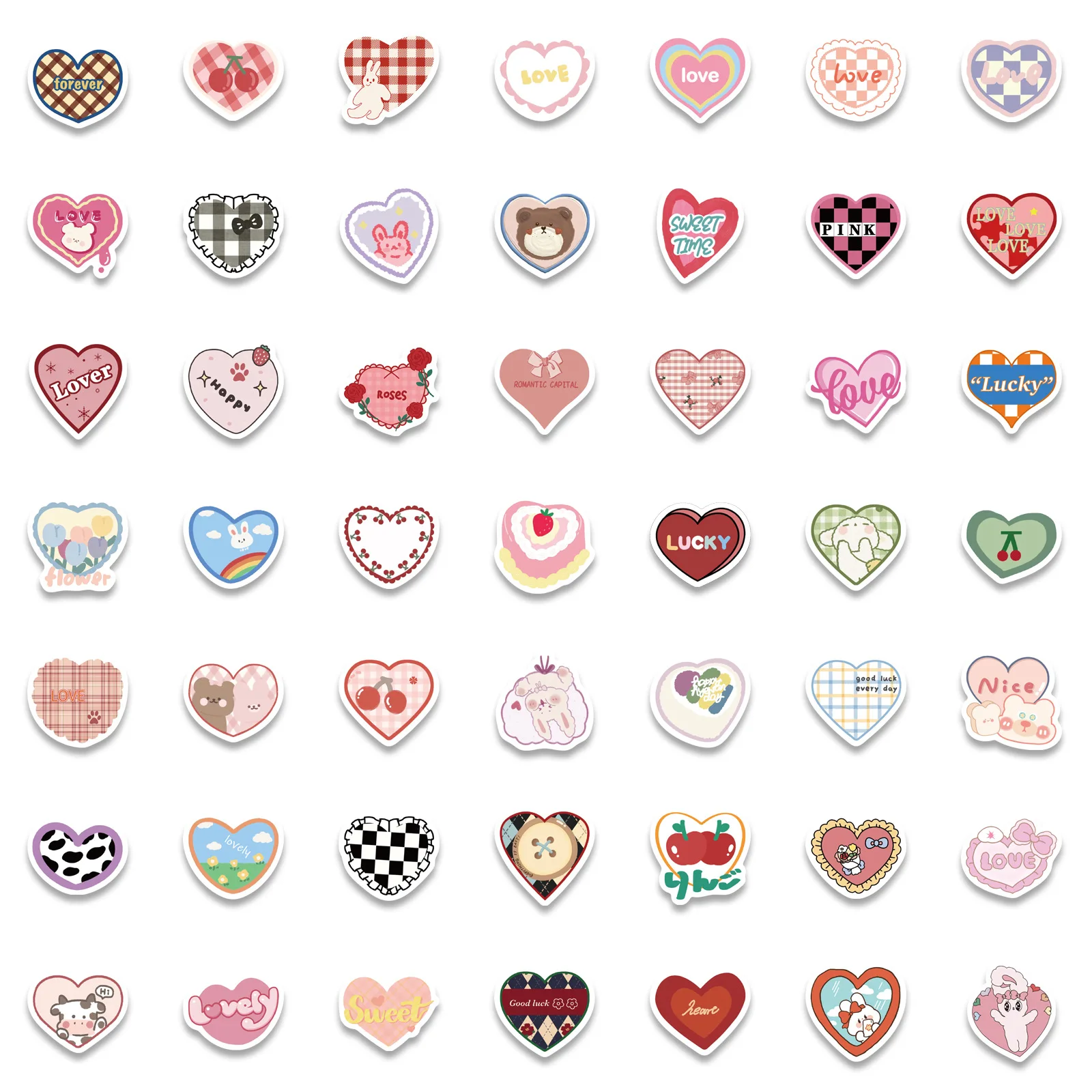 20/50/100Pcs Leuke Koreaanse Stijl Liefde Stickers Graffiti Decals Voor Telefoon Notebook Watercup Laptop Waterdichte Sticker voor Kids Gift