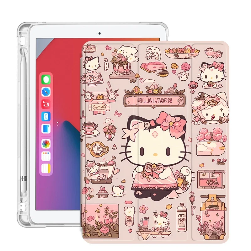 Hello Kitty Case For IPad 10th Generation 10.9in Case 7/8/9th 10.2in Cartoon Cover for Min6 Air4 5 Pro 11in Table Case Kids Gift