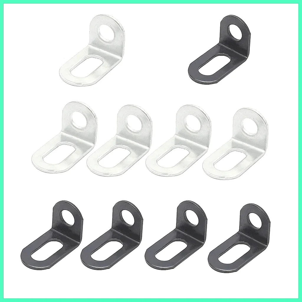 5x Stainless Steel Corner Brackets L Shape 90 Degree Right Angle Metal Plates with 2 Mounting Holes for Home Furniture Reinfo
