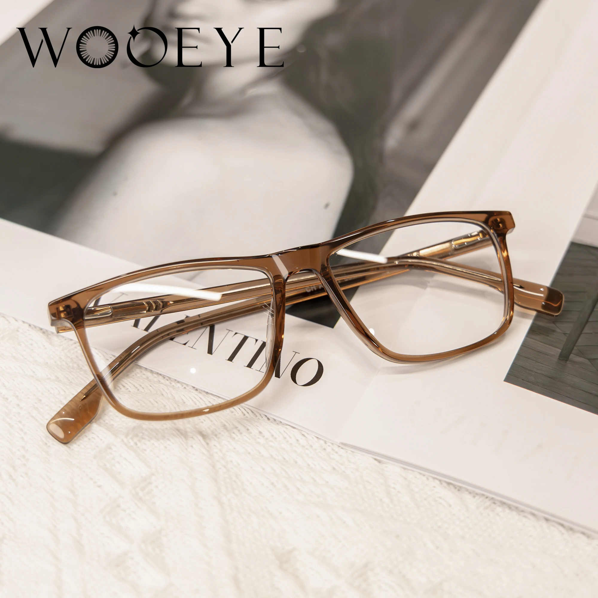 Wooeye Acetate unisex  fashion clear lenses  Women's Prescription glasses  Eyeglass frames