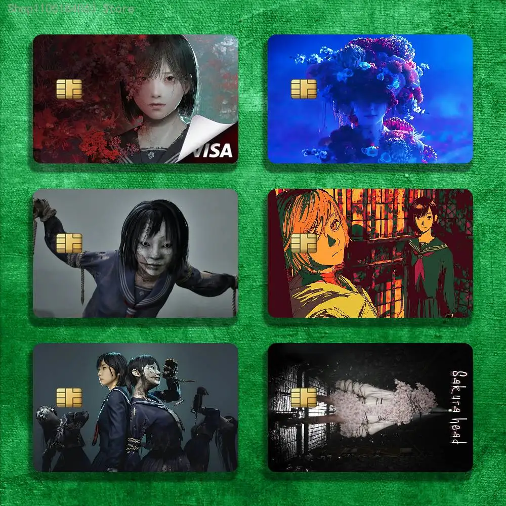 

S-Silent Horror H-Hill f Stickers Credit Visa Debit Bank Charge Card Bus Metro Waterproof Sticker Decal Decoration