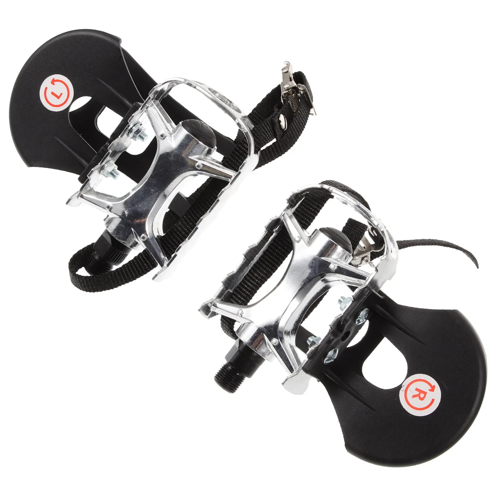 

1Pair Lightweight Corrosion-Resistant Exercise Bike Pedals Adjustable Strap Buckle Fit Most Gym Bikes Flat Platform Non-Slip