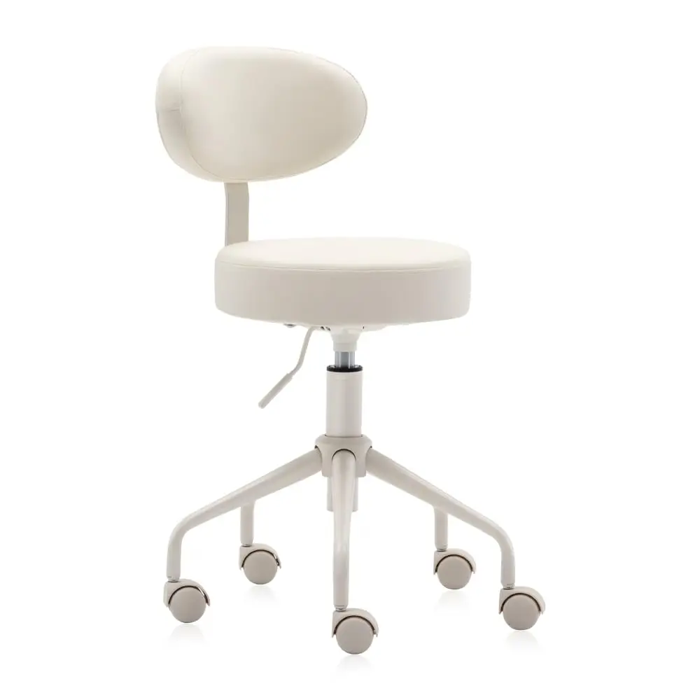Ergonomic Saddle Seat Adjustable Pneumatic Swivel Rolling Stool Chair for Medical Hygienic SPA Massage Salon Home and Office