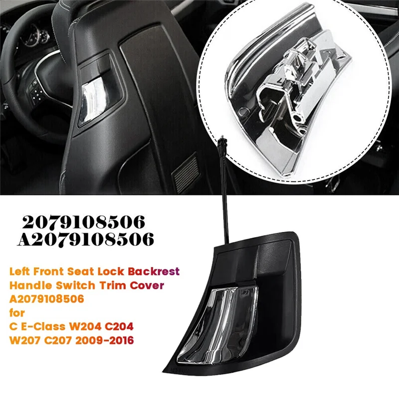 YSUN-Front Seat Lock Backrest Handle Switch Trim Cover A2079108506 For Mercedes-Benz C E-Class W204 C204 W207 C207 2009-2016