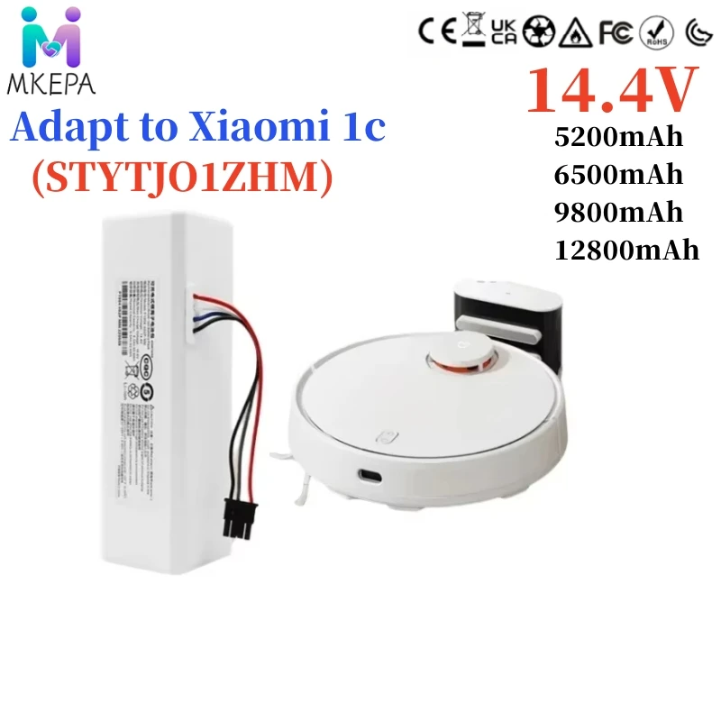 14.4 فولت 12800 مللي أمبير P1904-4S1P-MM بطارية ل Xiaomi Mijia 1C STYTJ01ZHM روبوت فراغ ممسحة نظافة اكسسوارات البطارية