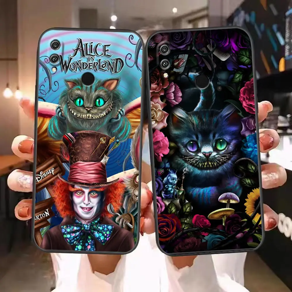 Case For HUAWEI Honor 9X 9I 8X 8C Max 7 6C 6X 5A 50 20 10 10I NOTE 10 Lite PLAY Pro Case Disney Alice In Wonderland Cheshire Cat