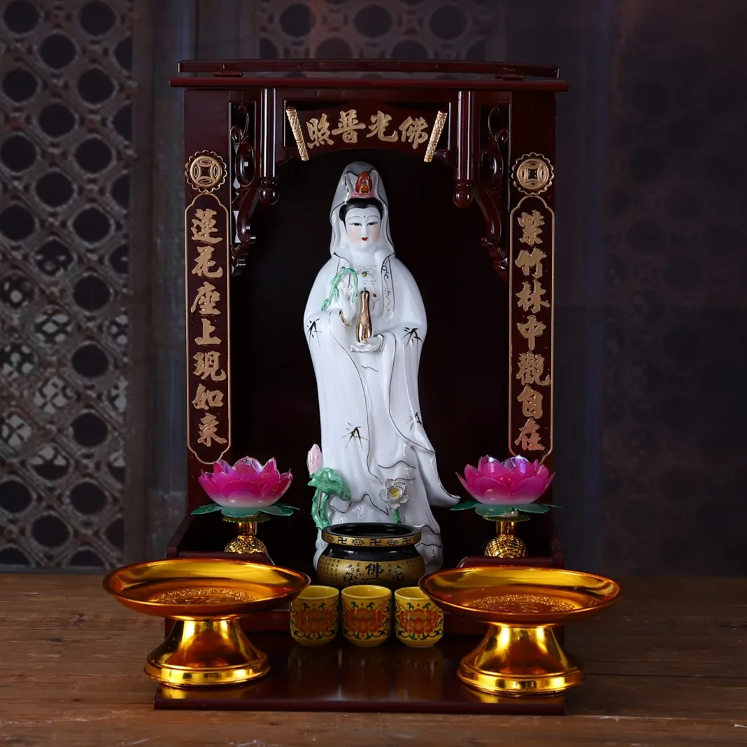 40cm large Southeast Asia home family efficacious Talisman Guan yin PU SA Avalokitesvara Buddha Porcelain Sculpture statue