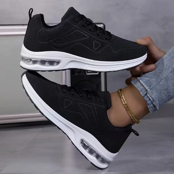Damen-Laufschuhe mit Luftpolsterung, Leichte, Weiche, Stoßdämpfende, Stylische und Vielseitige Sneaker für Outdoor-Sport und Alltag – Detail 6