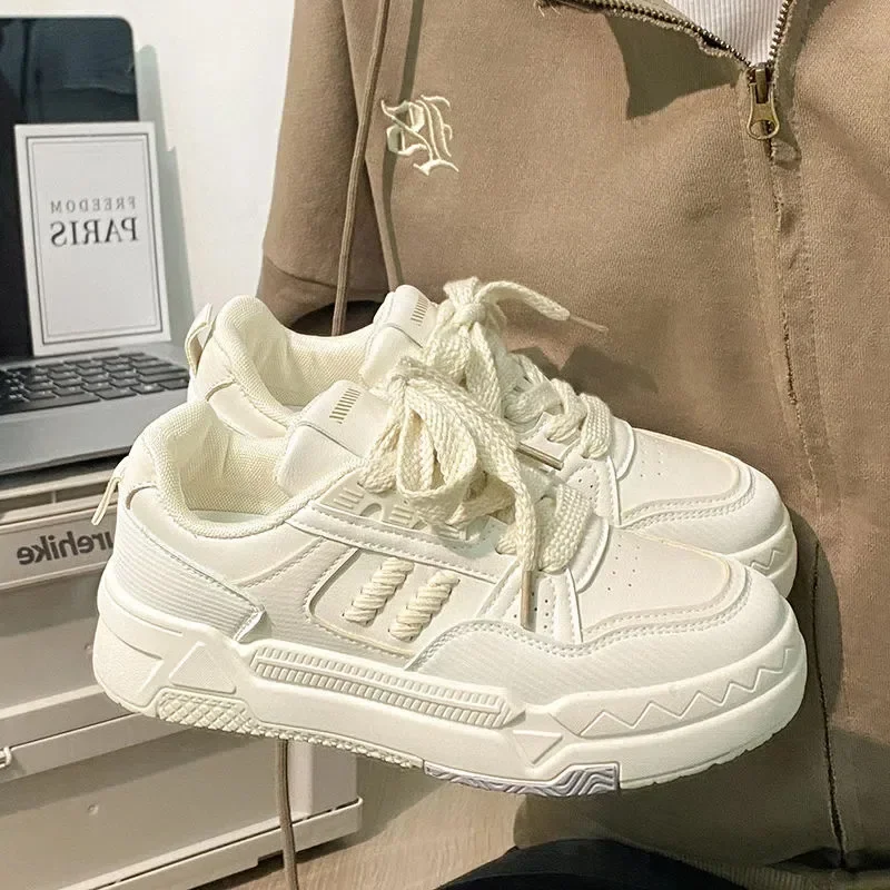 Women\'s Shoes 2024autumn and Winter New Original Thick Soled Small White Shoes American Trend Casual Fashion Shoes for Women