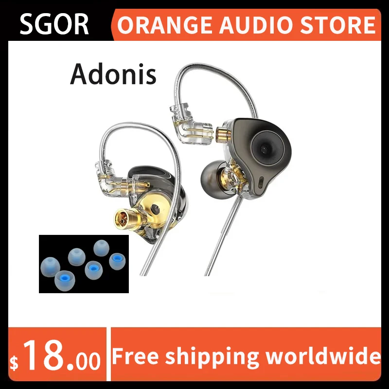 SGOR Adonis 1DD+1BA Hybrid Technology Earphones In Ear Monitor HIFI Super Bass Earbuds High Sound Quality Music Headphones VENUS