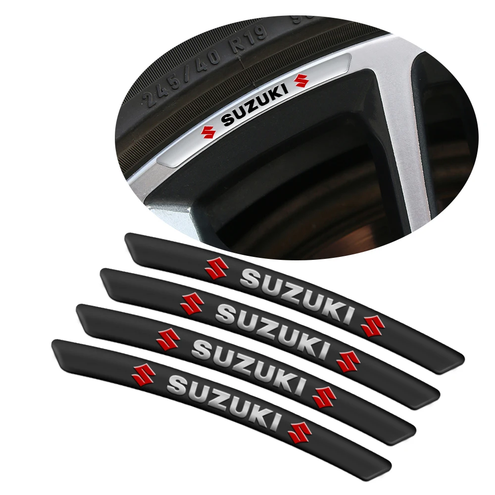 Emblema 3D de aluminio para coche, adhesivo para llantas de Suzuki Swift, Samurai, Baleno, Vitara, Jimny, Sierra, Ignis, Alto, AX100, Liana, Gsxr