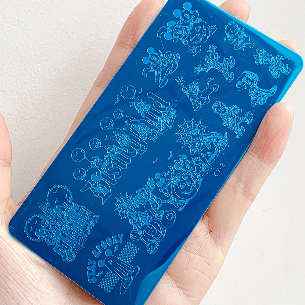 12x14,5 cm Cartoon Mickey Design Nail art Stempelplatten Edelstahl Mickey Nail art Vorlage DIY Mickey Maniküre Werkzeug &*&