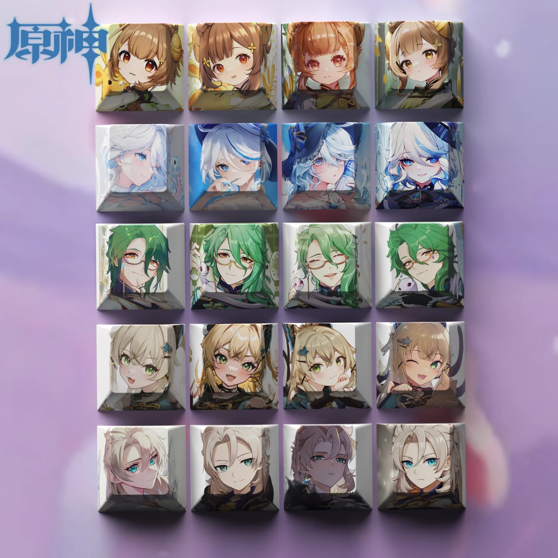 jogo-genshin-impacto-keycap-neuvillette-wriothesley-furina-pbt-sublimacao-termica-keycaps-personalizado-presente-cosplay