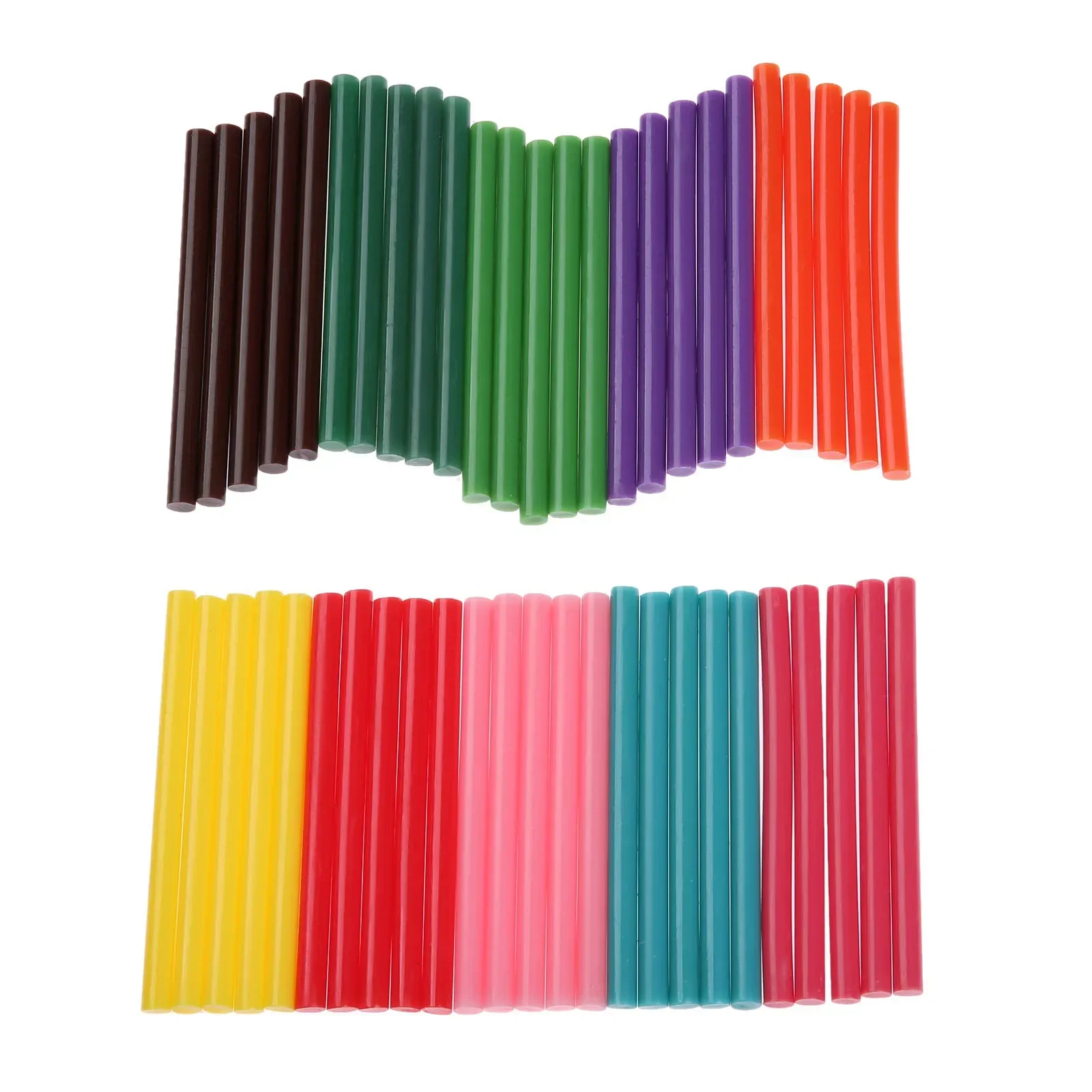 DRELD 50Pcs 7x100MM DIY Hot Melt Glue Stick Adhesive Colorful For Electric Glue Gun Car Audio Craft Repair Sealing Wax Stick